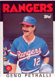 1986 Topps Baseball Cards      296     Geno Petralli